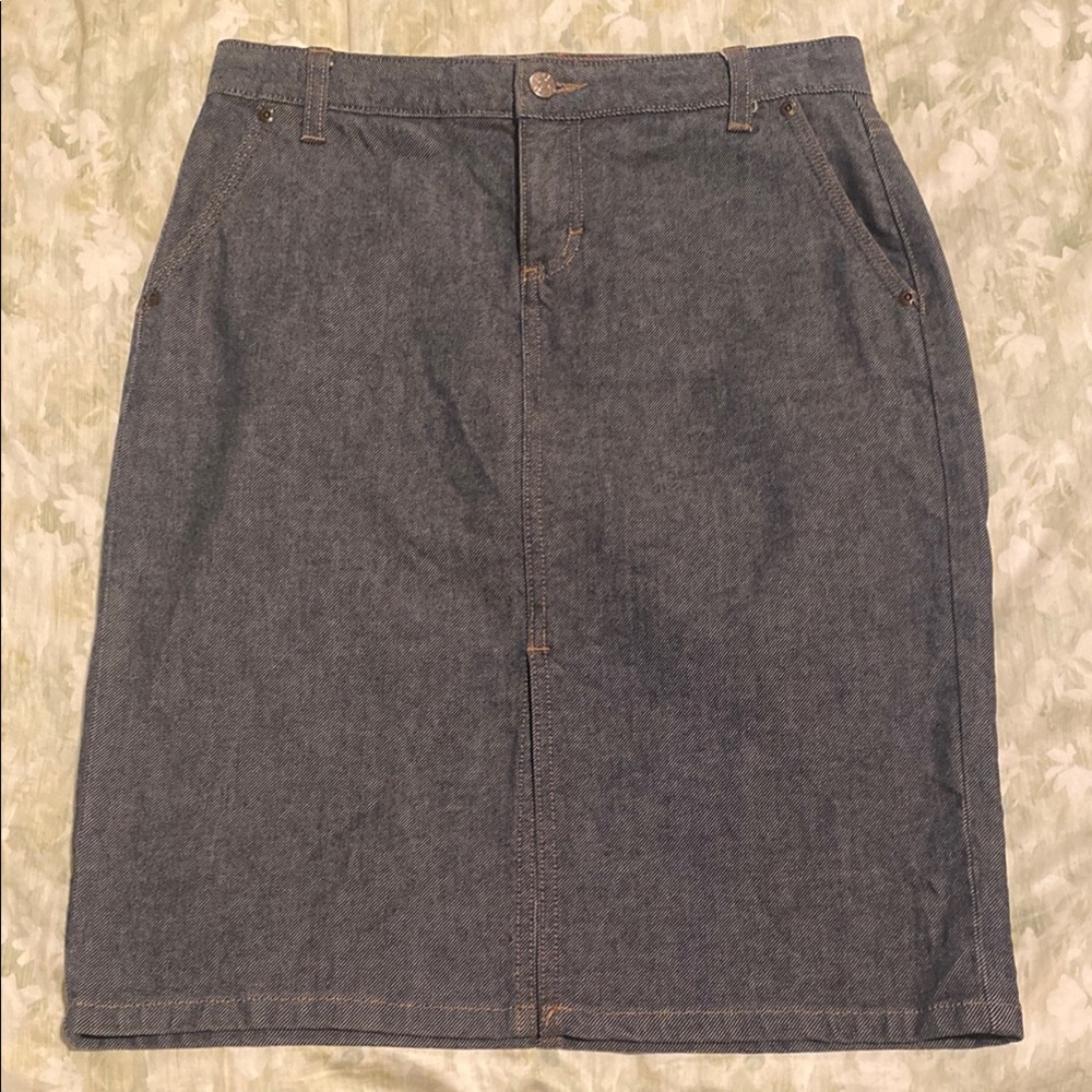 J. Crew Classic Blue Denim Pencil Skirt